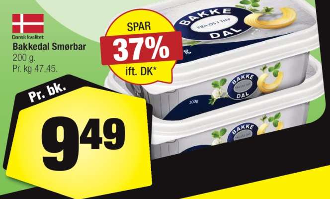 Bakkedal smørbar