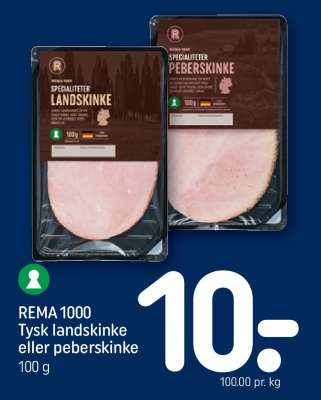 REMA 1000 Tysk landskinke eller peberskinke