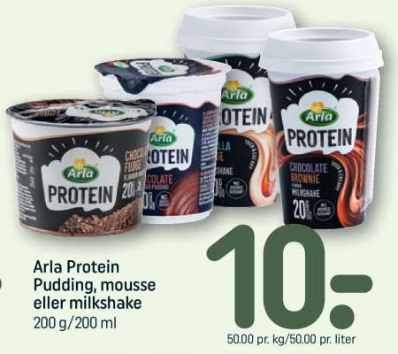 Arla Protein Pudding, mousse eller milkshake