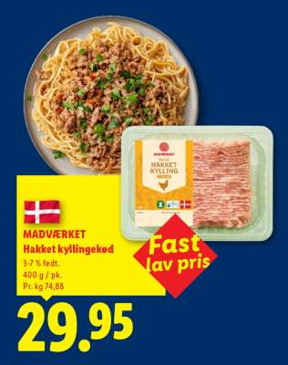 MADVÆRKET Hakket kyllingekød