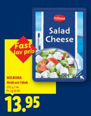 MILBONA Hvid ost i blok