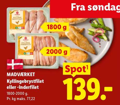 MADVÆRKET Kyllingebrystfilet eller -inderfilet
